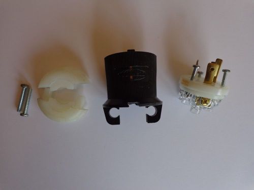 Hubbell hbl2311 male cord grip cap plug  2-pole 3 wire 20a 125v twist-lock for sale
