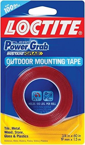 Loctite clear power grab outdoor mounting tape 3/4 inch by 60 inch for sale