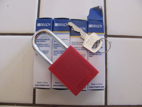 Brady loto lockout tagout locks set of 4 plastic keyed same 1 1/2 &#034; for sale