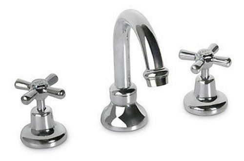 PAR TAPWARE Bathroom Chrome Vanity Tap set sink Brass Rings - Palm Taps
