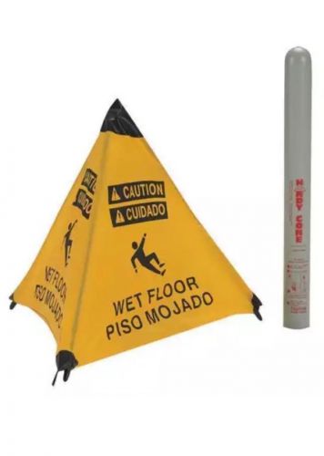 Handy cone  18&#034; wet floor sign english spanish safety for sale