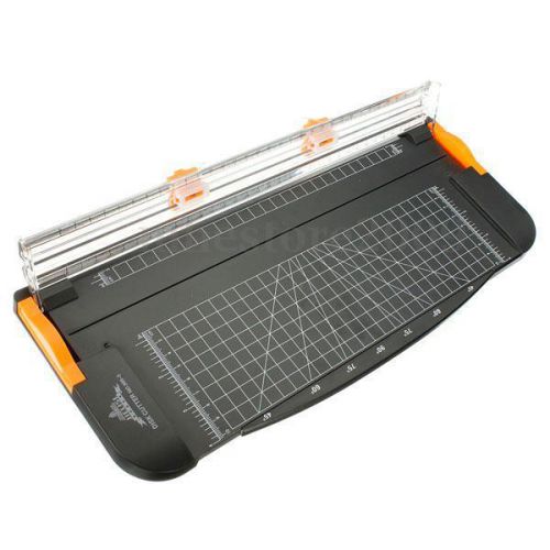 New Jielisi 909-5 A4 Guillotine Ruler Paper Cutter Trimmer Cutter Black-Orange