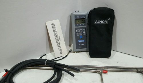 Alnor axd 550 micromanometer w/ 3 pitot tubes case hoses 5000 pascals 203.5 mph for sale