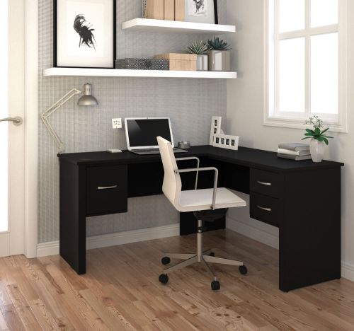 Premium Modern 59&#034; X 53&#034; Black Corner Office Desk Free Shipping