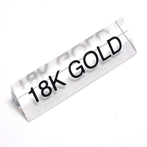 Hi-gloss Clear Acrylic jewelry display  &#034; 18K GOLD &#034;