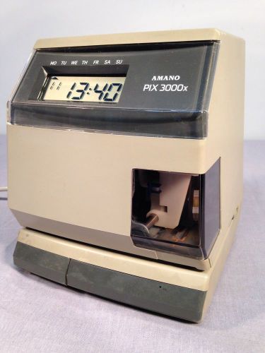 Amano PIX 3000x Side-Printing Electronic Employee Time Recorder
