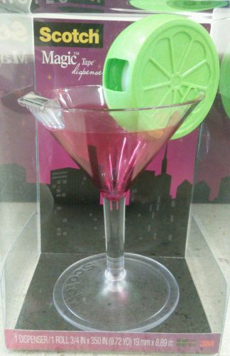 3M Scotch Magic Tape Dispenser &#034;Cocktail Glass&#034;