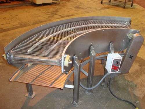 18 inch wide x 48 inch deep 90 deg turn conveyor stainless steel for sale