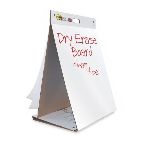 3m portable two in one flip chart and dry erase white board table top meeting... for sale