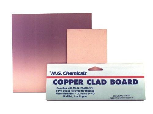 Mg chemicals copper clad board, double sided, 12&#034; x 12&#034;, 1 oz copper, 1/16&#034; for sale