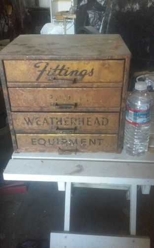Vintage Parts Cabinet Tool Box Industrial 4 Drawer Metal Storage Bin Organizer