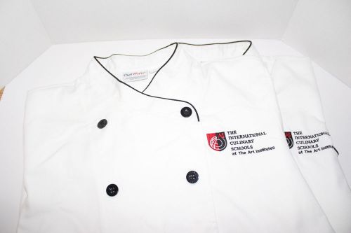 Two Chef Coats - Medium - International Culinary School (NEW)