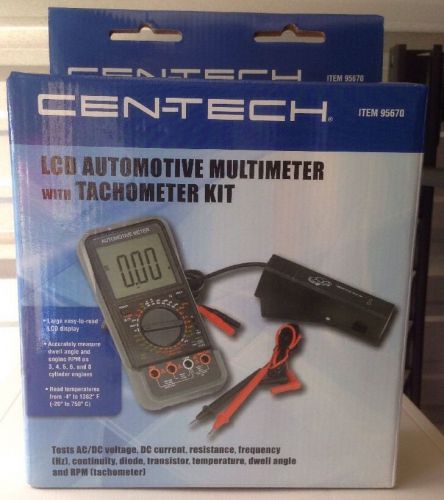 NEW  Cen-Tech LCD Automotive Multimeter with Tachometer Kit 95670