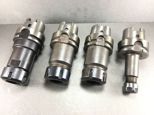 (4) techniks &amp; valenite hsk63a collet chuck tool holder (3) er32 (1) er16 hska63 for sale