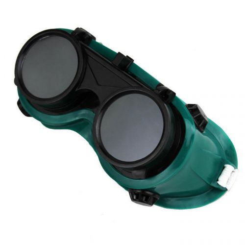 Safety Welding Goggles with Flip-Up Front Lens - Dark Green &amp; Black