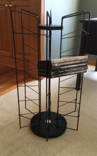 21 Slot Rotating Dvd Video Store Spinner Rack Retail Display Holds 105 26&#034; X 15&#034;