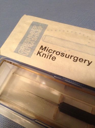 GRIESHABER ULTRASHARP MICROSURGICAL KNIFE REF 681.05 QTY 2 NEW IN PKG