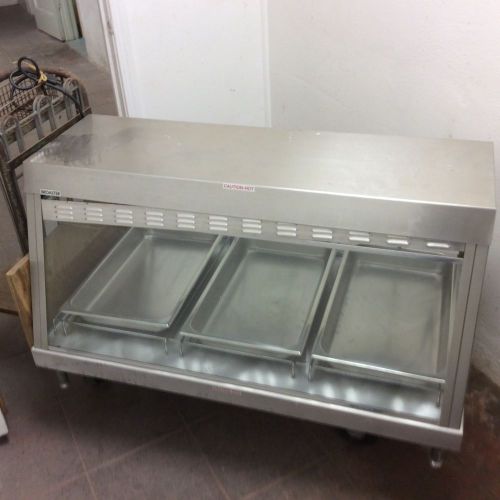 Hot food merchandiser/warmer-Broaster Merchandiser Warmer 3-pan model