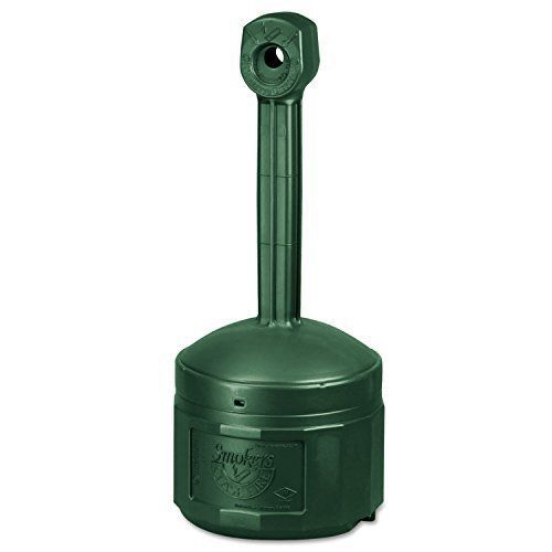 Justrite Cease-Fire Forest Green Cigarette Butt Receptacle Cleaning Equipment