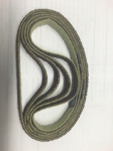 3/4&#034; x 20-1/2&#034; a-medium maroon scotch brite sanding belt (5 belts) for sale