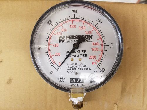 Ferguson FNW9101P Sprinkler Air/Water Riser Pressure Gauge Fire 9101