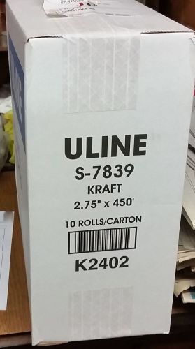 Uline S-7839 - Case of 10 Rolls - Reinforced Kraft Tape - 2.75&#034; x 450 feet