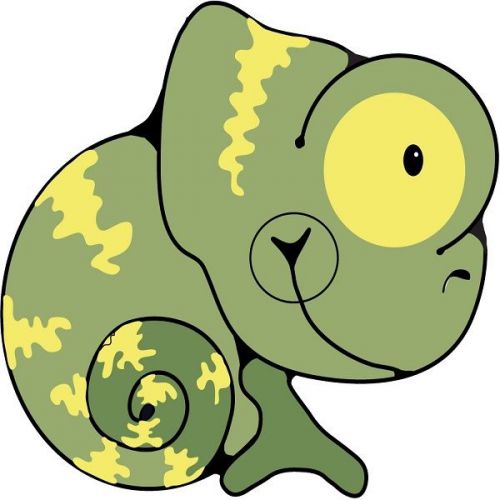 30 Custom Cartoon Chameleon Personalized Address Labels