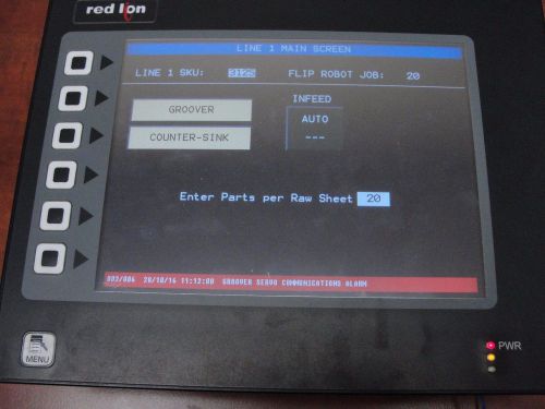 Red Lion Model G308 PT# G308A000 Touch Screen Display