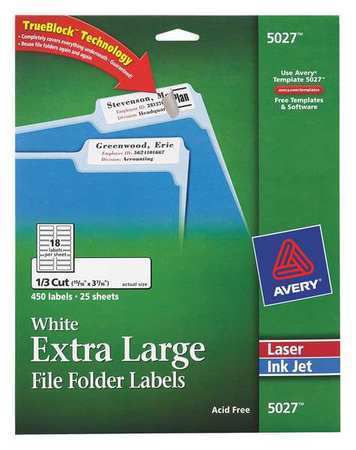Laser/Inkjet Label, White ,Avery, 5027