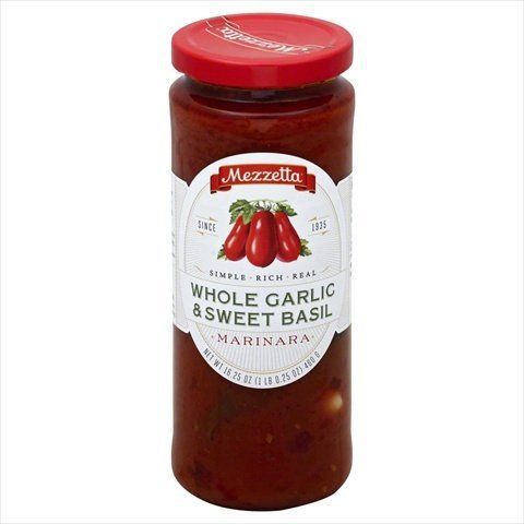 Mezzetta 16.25 oz. Marinara - Whole Garlic &amp; Sweet Basil Sauce, Case Of 6