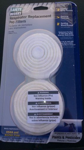 MSA Safety Works 817668 Respirator Replacement Pre-Filters 24 filters 6 Packages