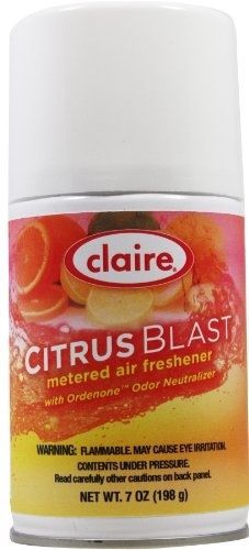 Claire C-112 7 Oz. Citrus Splash Metered Air Freshener Aerosol Can (Case of 12)