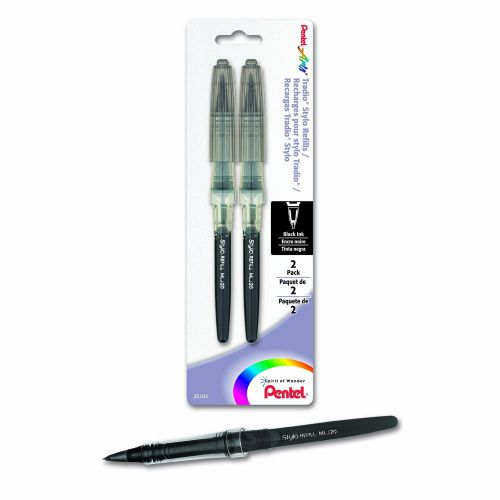 Pentel Arts Tradio Stylo Sketch Pen Refill Black Ink Pack of 2 (MLJ20BP2A)
