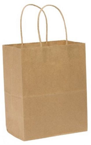 Duro tempo small shopping bag, kraft paper, 4-1/2 x8 x10-1/4 250 ct, approved, for sale