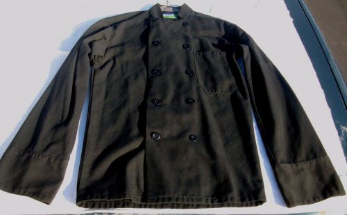 Chef Coat 2 Aramark Black Size Medium Long Sleeve 100% Polyester