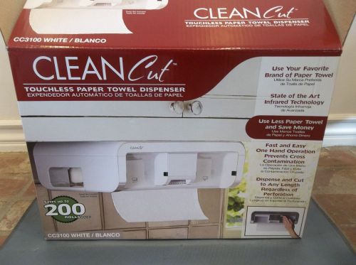 CLEAN CUT TOUCHLESS PAPER TOWEL DISPENSER CC3100 WHITE NEW