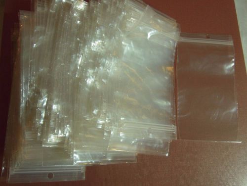 Ziploc bags Reclosable Hang hole clear plastic pharmacy craft 3 x 5&#034; resealable