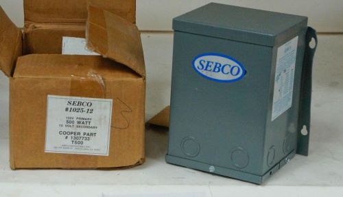 NEW IN BOX SEBCO 1025-12 500 WATT TRANSFORMER !!   N111