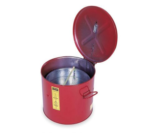 Justrite Red Wash Tank Can w/ Basket, Red, Steel, 8 Gal., 27716 |KU4|