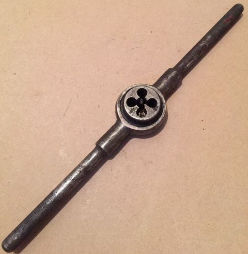 Vintage gtd little giant die handle w die 3/8&#034; pipe bolt metal threader handheld for sale