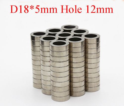 Wholesale D18x5mm Hole 12mm Ring Strong Neodymium Cylinder Rare Earth Magnets