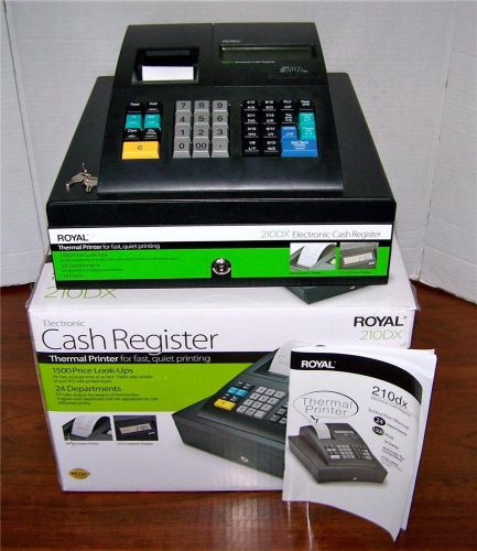 ROYAL 210DX ELECTRONIC ELECTRONIC CASH REGISTER W/ THERMAL PRINT &amp; LCD DISPLAY