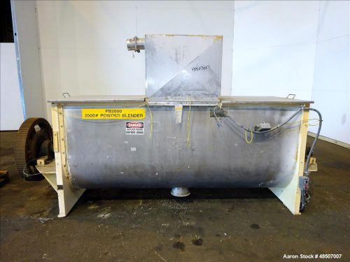 Used- s. howes ribbon blender, 63.6 cubic feet working capacity, size 368-x, 304 for sale