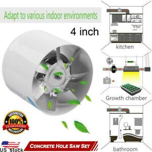 NEW 4 inch Inl.ine Duct Booster Fan Ventilation Exhaust Air Blower USA