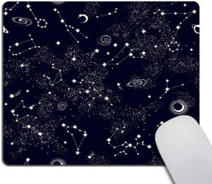 Smooffly Mouse Pad Space Galaxy Constellation Mouse Pad Star Mouse Pad Office Mo