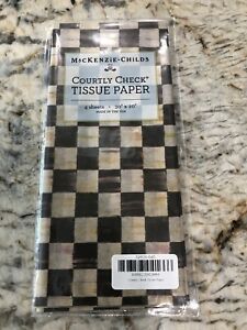 1 MacKenzie-Childs Courtly Check Tissue Paper.  RETIRED NEW.
