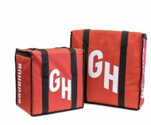 GrubHub Insulated Pro Delivery Bag Set (2 Bags) - Pizza DoorDash Uber Free Ship