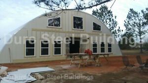 DuroSPAN Steel 40x32x20 Metal Arch Shed DIY Home Building Kits Open Ends DiRECT