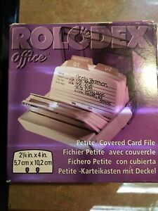 rolodex office petite covered lined card file unused 67072