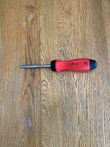 SNAP ON TOOLS 95 - Magnetic Tip Ratcheting Screwdriver, Red/Black Handle
